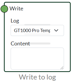 Logging 1 nodes logging write to log