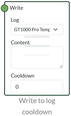 Logging 3 nodes logging write to log cooldown