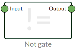 Logic 3 nodes logic not gate