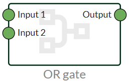 Logic 2 nodes logic or gate